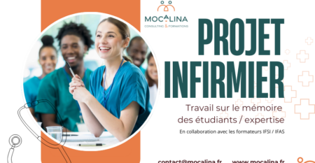 Mocalina, consulting et formations. Projet infirmier. Travail sur le mémoire des étudiants / expertise. En collaboration avec les formateurs IFSI / IFAS. contact@mocalina.fr www.mocalina.fr