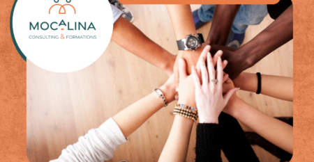 Mocalina, consulting et formations. Rencontres. www.mocalina.fr Image de main les unes sur les autres.