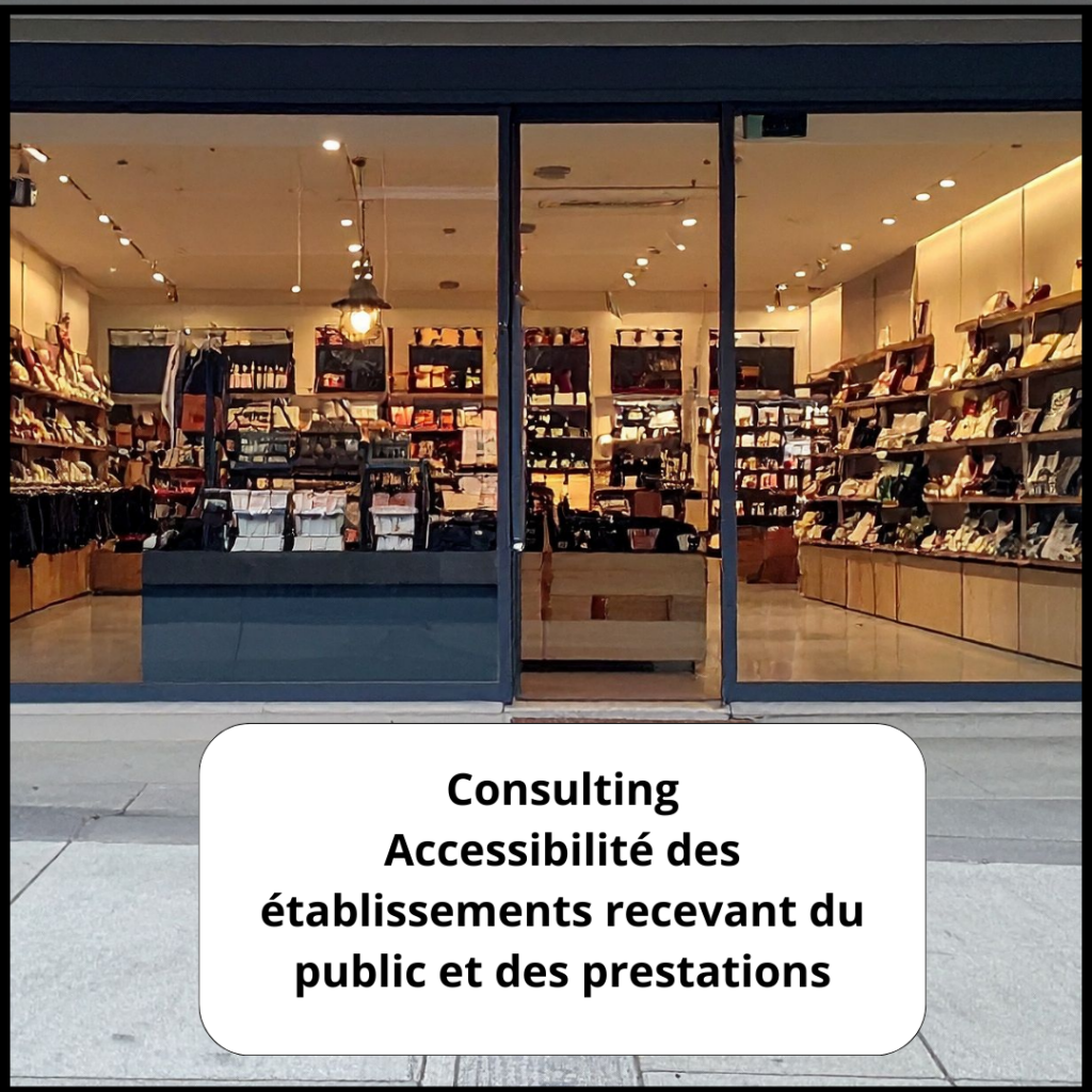 Consulting accessibilité des établissements recevant du public. Photographie d'un commerce.