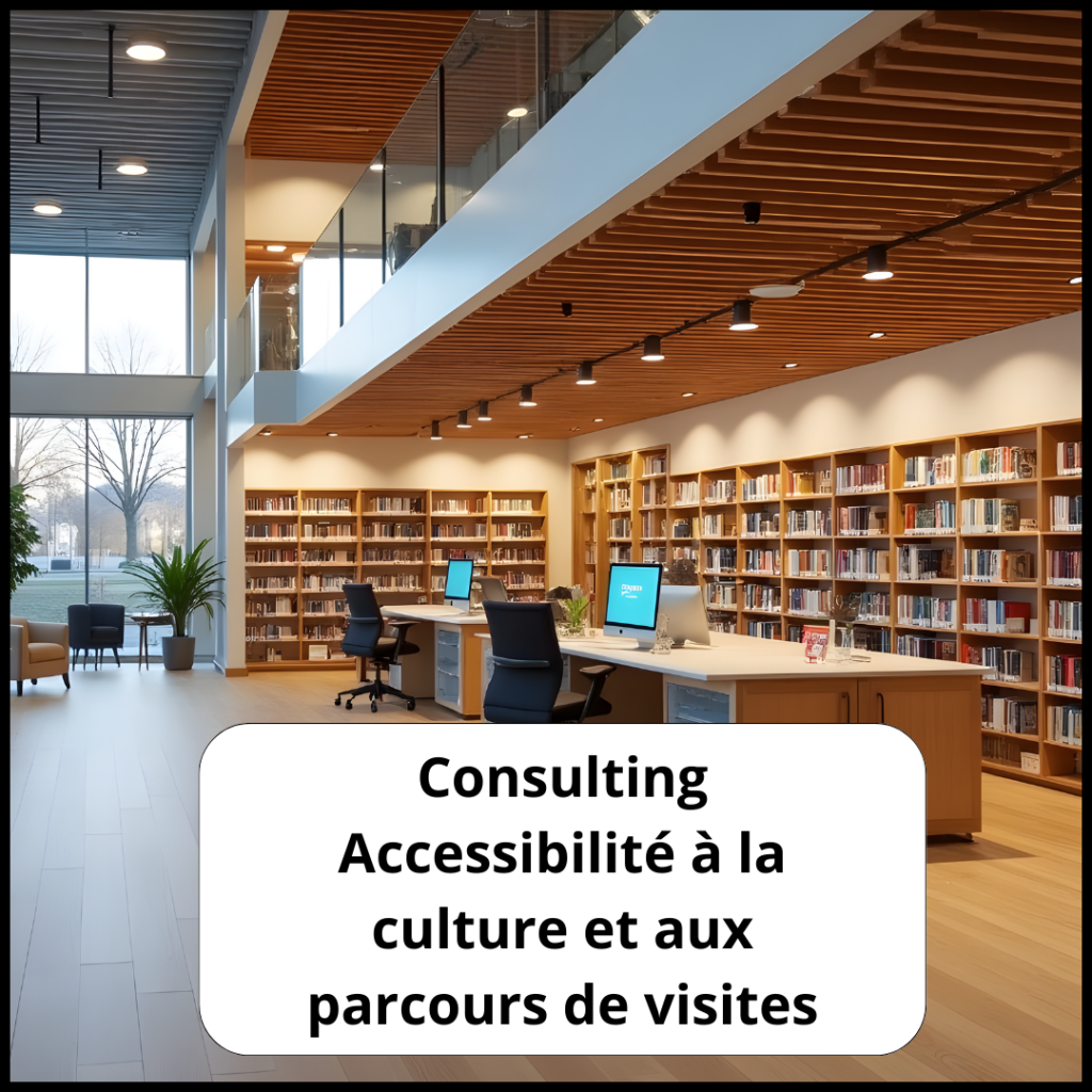 Accessibilité de la culture. Image d'une bibliothèque -médiathèque