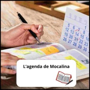L'agenda de Mocalina. Personne qui rempli son agenda